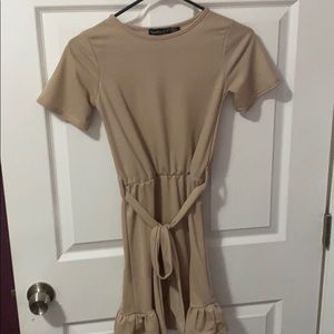 Tan mini dress
